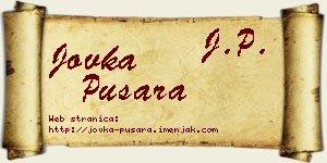 Jovka Pušara vizit kartica